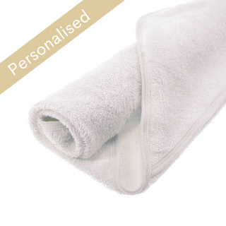 Personalised Hooded Towel - White image